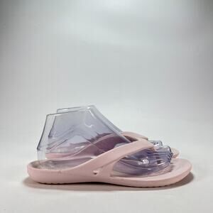 Crocs Kadee II Flip Flops Light Pink Ballet Pink Thong Sandals Women's Size 8